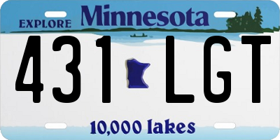 MN license plate 431LGT