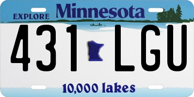MN license plate 431LGU