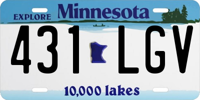 MN license plate 431LGV