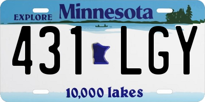 MN license plate 431LGY