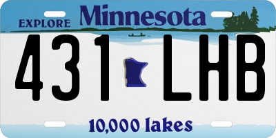 MN license plate 431LHB