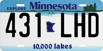 MN license plate 431LHD