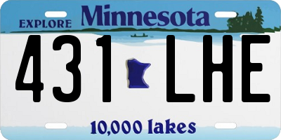MN license plate 431LHE