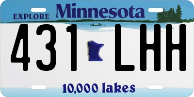 MN license plate 431LHH