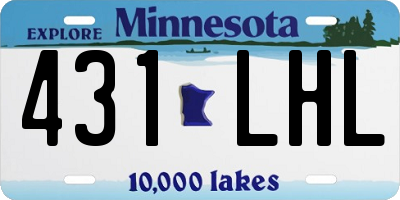 MN license plate 431LHL
