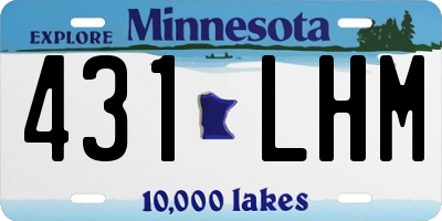 MN license plate 431LHM