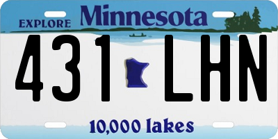MN license plate 431LHN