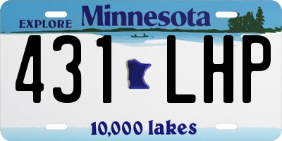 MN license plate 431LHP