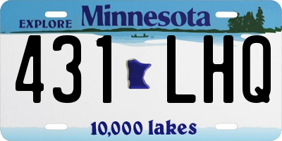 MN license plate 431LHQ