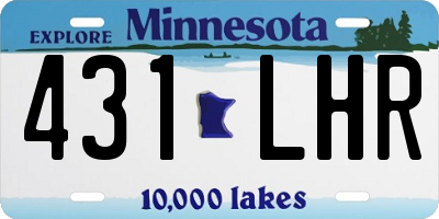 MN license plate 431LHR