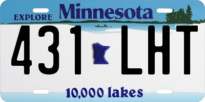 MN license plate 431LHT