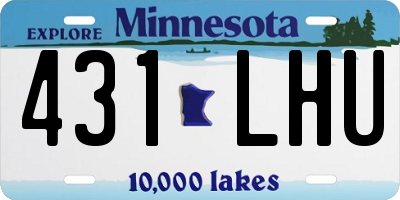 MN license plate 431LHU