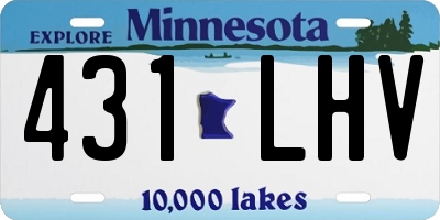 MN license plate 431LHV