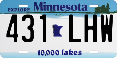 MN license plate 431LHW