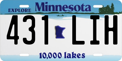 MN license plate 431LIH