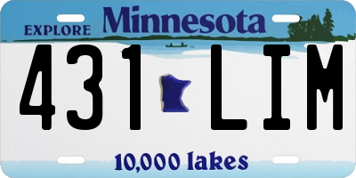 MN license plate 431LIM