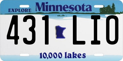MN license plate 431LIO