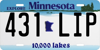 MN license plate 431LIP