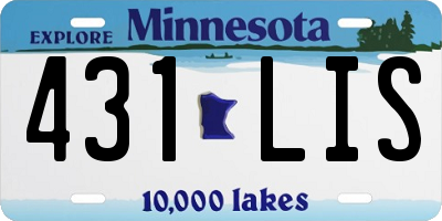 MN license plate 431LIS