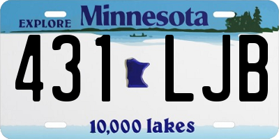 MN license plate 431LJB