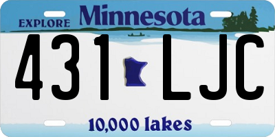 MN license plate 431LJC
