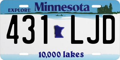 MN license plate 431LJD