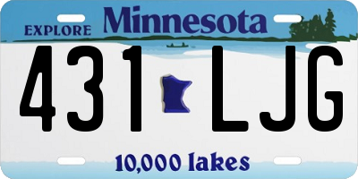 MN license plate 431LJG