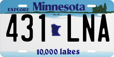 MN license plate 431LNA