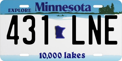 MN license plate 431LNE