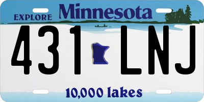 MN license plate 431LNJ