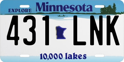 MN license plate 431LNK