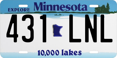 MN license plate 431LNL