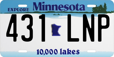 MN license plate 431LNP