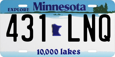 MN license plate 431LNQ