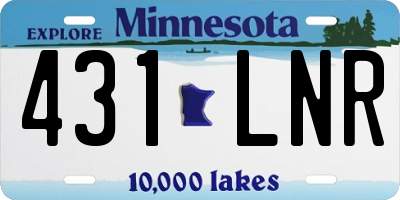 MN license plate 431LNR
