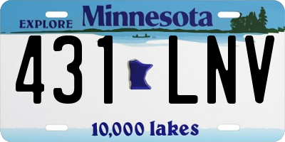 MN license plate 431LNV
