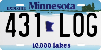 MN license plate 431LOG