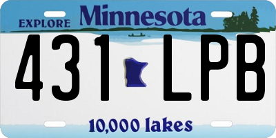 MN license plate 431LPB