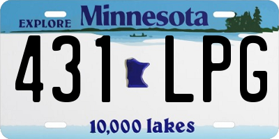 MN license plate 431LPG