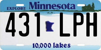MN license plate 431LPH