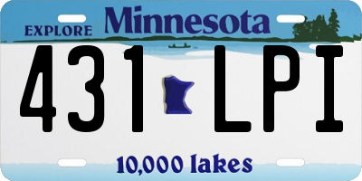 MN license plate 431LPI