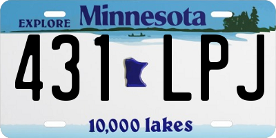 MN license plate 431LPJ