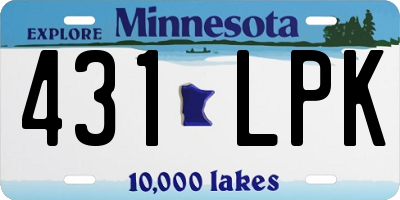 MN license plate 431LPK