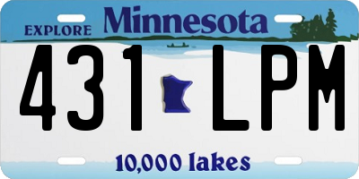 MN license plate 431LPM