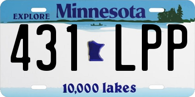 MN license plate 431LPP