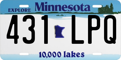 MN license plate 431LPQ
