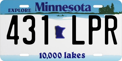 MN license plate 431LPR