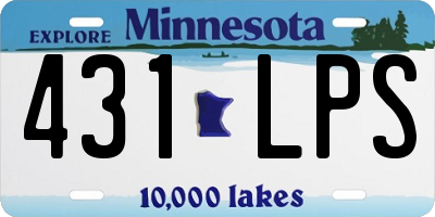 MN license plate 431LPS