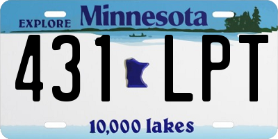 MN license plate 431LPT