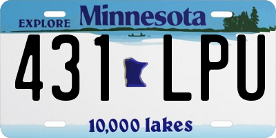 MN license plate 431LPU